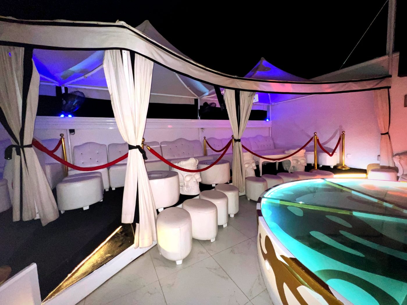 Skybana rooftop cabana at Splash Cabo